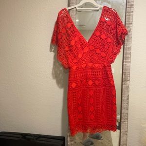Red cocktail dress